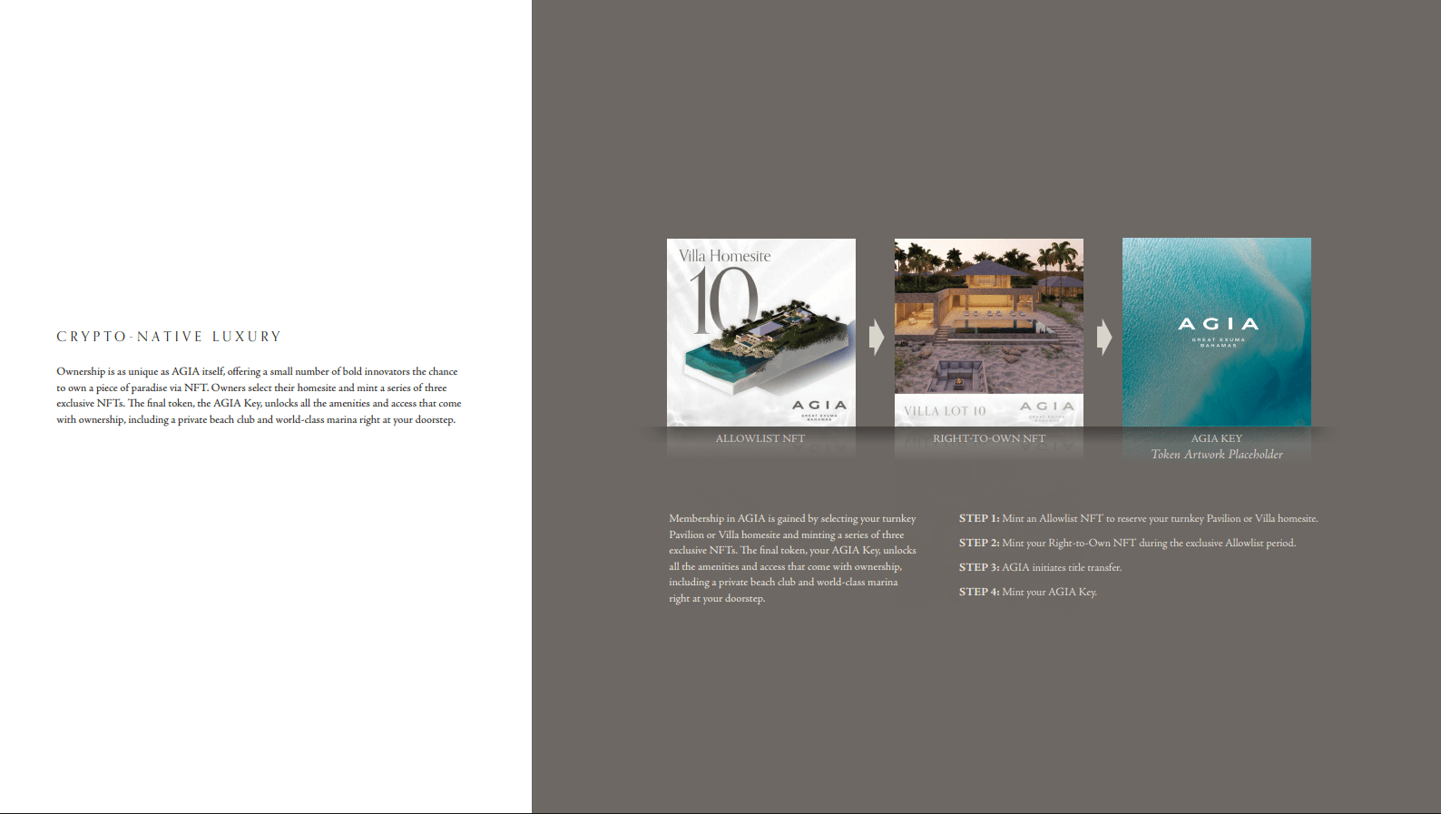 Agia website page